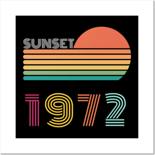 Sunset Retro Vintage 1972 Posters and Art